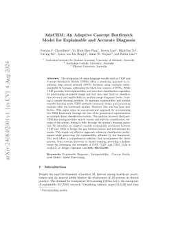 AdaCBM: An Adaptive Concept Bottleneck Model for Explainable and
  Accurate Diagnosis