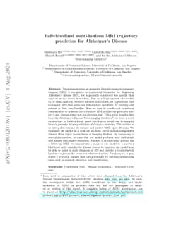 Individualized multi-horizon MRI trajectory prediction for Alzheimer's
  Disease