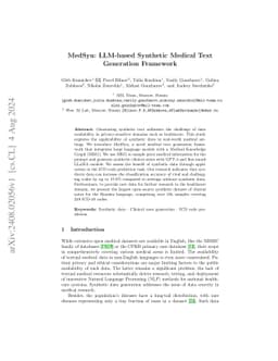 MedSyn: LLM-based Synthetic Medical Text Generation Framework