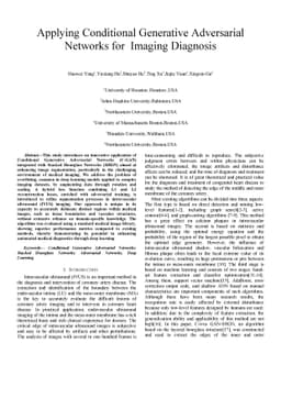 Applying Conditional Generative Adversarial Networks for Imaging
  Diagnosis