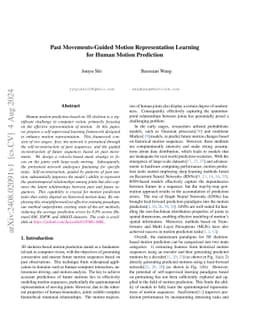 Past Movements-Guided Motion Representation Learning for Human Motion
  Prediction