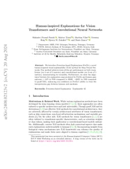 Human-inspired Explanations for Vision Transformers and Convolutional
  Neural Networks