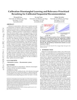 Calibration-Disentangled Learning and Relevance-Prioritized Reranking
  for Calibrated Sequential Recommendation