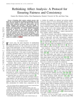Rethinking Affect Analysis: A Protocol for Ensuring Fairness and
  Consistency