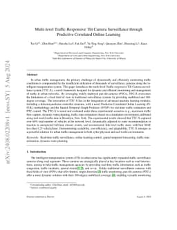 Multi-level Traffic-Responsive Tilt Camera Surveillance through
  Predictive Correlated Online Learning