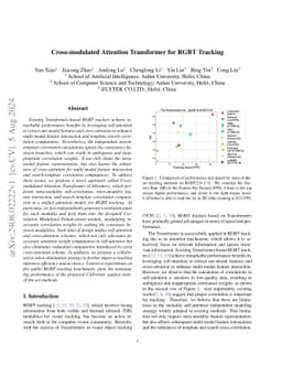 Cross-modulated Attention Transformer for RGBT Tracking