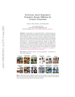 ProCreate, Don't Reproduce! Propulsive Energy Diffusion for Creative
  Generation