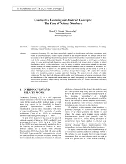 Contrastive Learning and Abstract Concepts: The Case of Natural Numbers