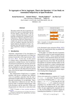 To Aggregate or Not to Aggregate. That is the Question: A Case Study on
  Annotation Subjectivity in Span Prediction