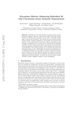 Perception Matters: Enhancing Embodied AI with Uncertainty-Aware Semantic Segmentation