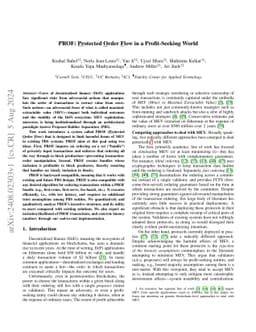 PROF: Protected Order Flow in a Profit-Seeking World