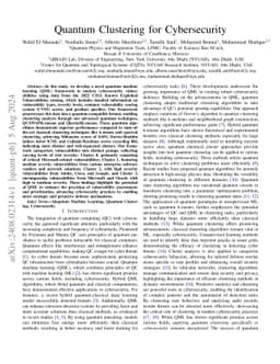 Quantum Clustering for Cybersecurity