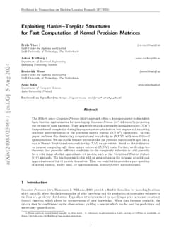 Exploiting Hankel-Toeplitz Structures for Fast Computation of Kernel
  Precision Matrices