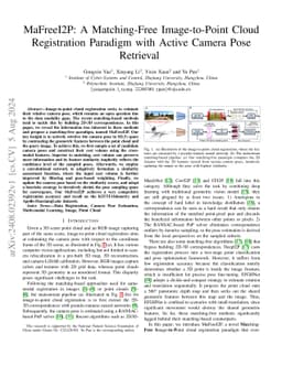 MaFreeI2P: A Matching-Free Image-to-Point Cloud Registration Paradigm
  with Active Camera Pose Retrieval