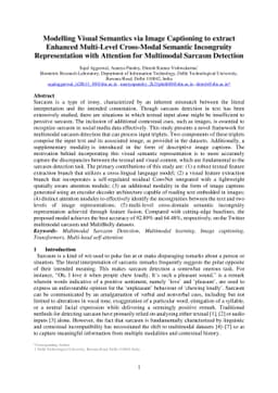 Modelling Visual Semantics via Image Captioning to extract Enhanced
  Multi-Level Cross-Modal Semantic Incongruity Representation with Attention
  for Multimodal Sarcasm Detection