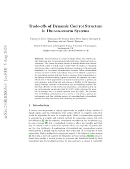 Trade-offs of Dynamic Control Structure in Human-swarm Systems