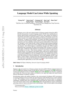 Language Model Can Listen While Speaking