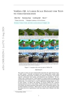 VidGen-1M: A Large-Scale Dataset for Text-to-video Generation