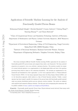 DeepNetBeam: A Framework for the Analysis of Functionally Graded Porous
  Beams
