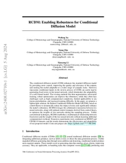 RCDM: Enabling Robustness for Conditional Diffusion Model