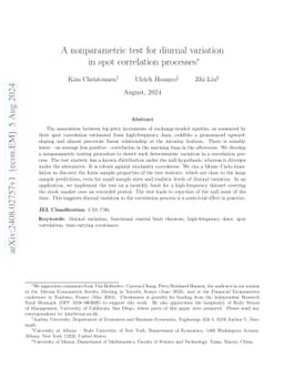 A nonparametric test for diurnal variation in spot correlation processes