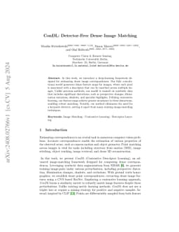 ConDL: Detector-Free Dense Image Matching