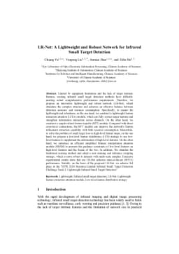 LR-Net: A Lightweight and Robust Network for Infrared Small Target
  Detection
