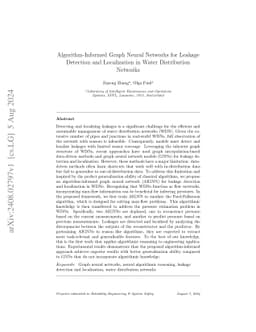 Algorithm-Informed Graph Neural Networks for Leakage Detection and
  Localization in Water Distribution Networks