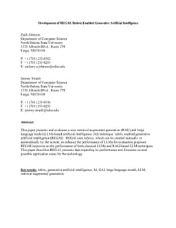 Development of REGAI: Rubric Enabled Generative Artificial Intelligence