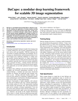 DaCapo: a modular deep learning framework for scalable 3D image
  segmentation