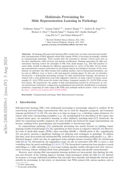 Multistain Pretraining for Slide Representation Learning in Pathology