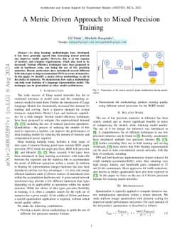 A Metric Driven Approach to Mixed Precision Training