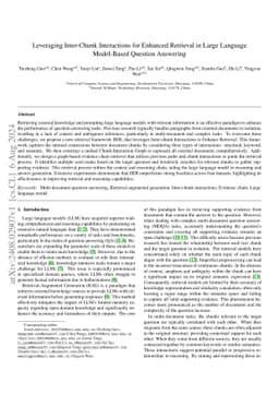 Leveraging Inter-Chunk Interactions for Enhanced Retrieval in Large
  Language Model-Based Question Answering