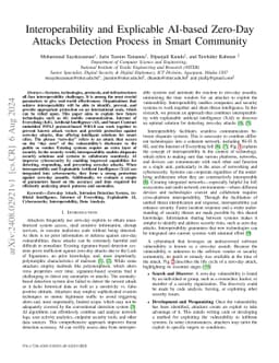 Interoperability and Explicable AI-based Zero-Day Attacks Detection
  Process in Smart Community