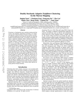 Doubly Stochastic Adaptive Neighbors Clustering via the Marcus Mapping