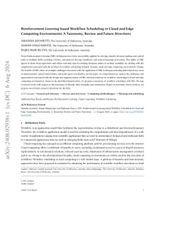 Reinforcement Learning based Workflow Scheduling in Cloud and Edge
  Computing Environments: A Taxonomy, Review and Future Directions