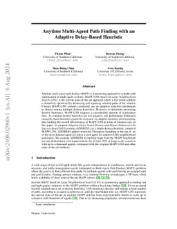 Anytime Multi-Agent Path Finding with an Adaptive Delay-Based Heuristic