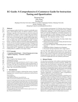 EC-Guide: A Comprehensive E-Commerce Guide for Instruction Tuning and
  Quantization