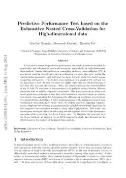 Predictive Performance Test based on the Exhaustive Nested
  Cross-Validation for High-dimensional data