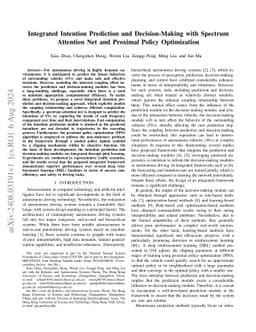 Integrated Intention Prediction and Decision-Making with Spectrum
  Attention Net and Proximal Policy Optimization