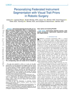 Personalizing Federated Instrument Segmentation with Visual Trait Priors
  in Robotic Surgery