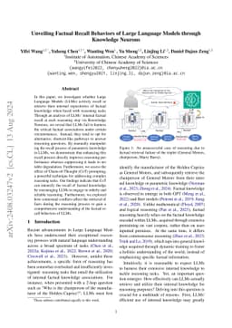 Unveiling Factual Recall Behaviors of Large Language Models through
  Knowledge Neurons