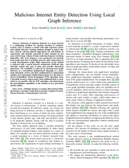 Malicious Internet Entity Detection Using Local Graph Inference