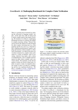 CoverBench: A Challenging Benchmark for Complex Claim Verification