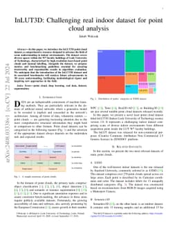 InLUT3D: Challenging real indoor dataset for point cloud analysis
