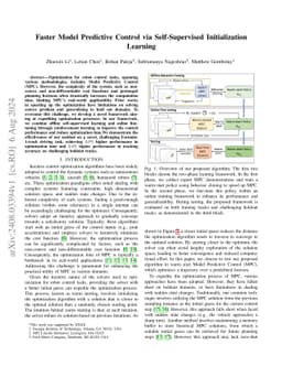 Faster Model Predictive Control via Self-Supervised Initialization Learning