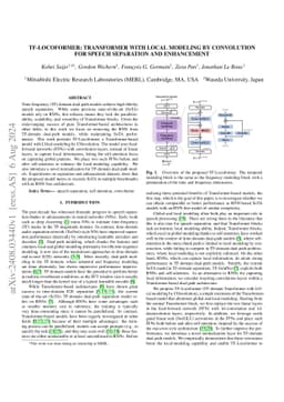 TF-Locoformer: Transformer with Local Modeling by Convolution for Speech
  Separation and Enhancement