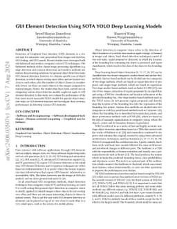 GUI Element Detection Using SOTA YOLO Deep Learning Models