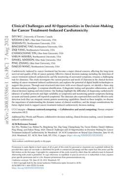 Clinical Challenges and AI Opportunities in Decision-Making for Cancer
  Treatment-Induced Cardiotoxicity