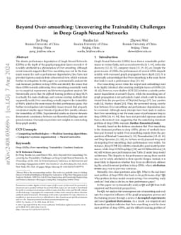 Beyond Over-smoothing: Uncovering the Trainability Challenges in Deep
  Graph Neural Networks